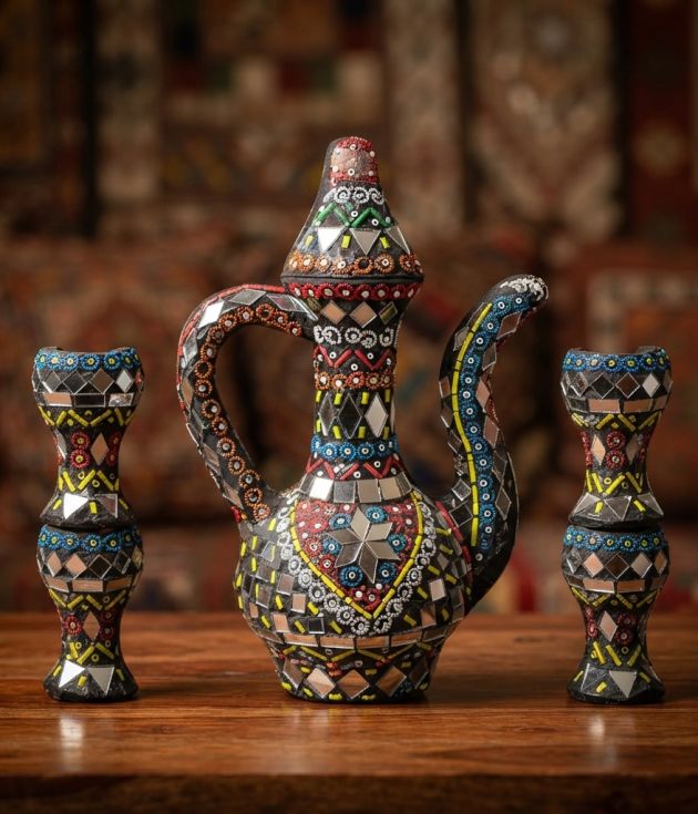 Aftaba Set with Mirror Work
