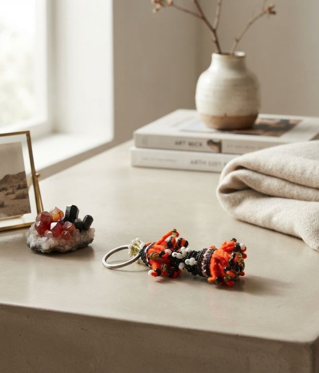 Sindhi Culture Double Mooti Keychain