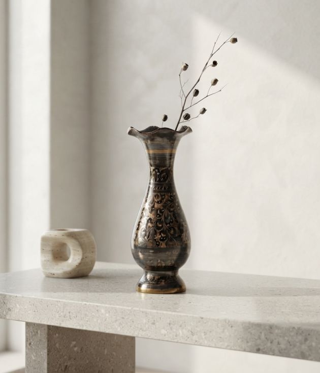 Kanwal’s Flower Vase Brass (6 inches)