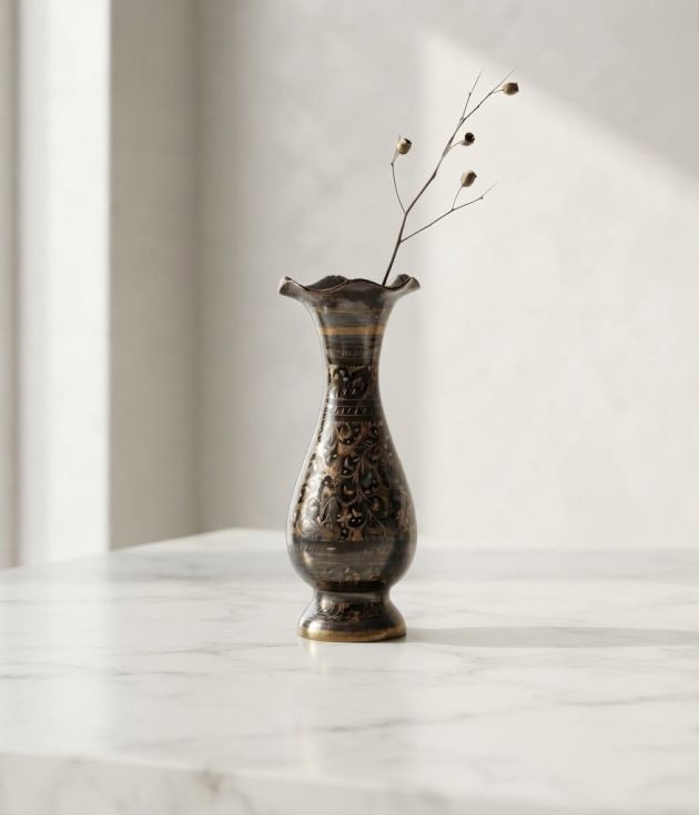 Kanwal’s Flower Vase Brass (12 inches)
