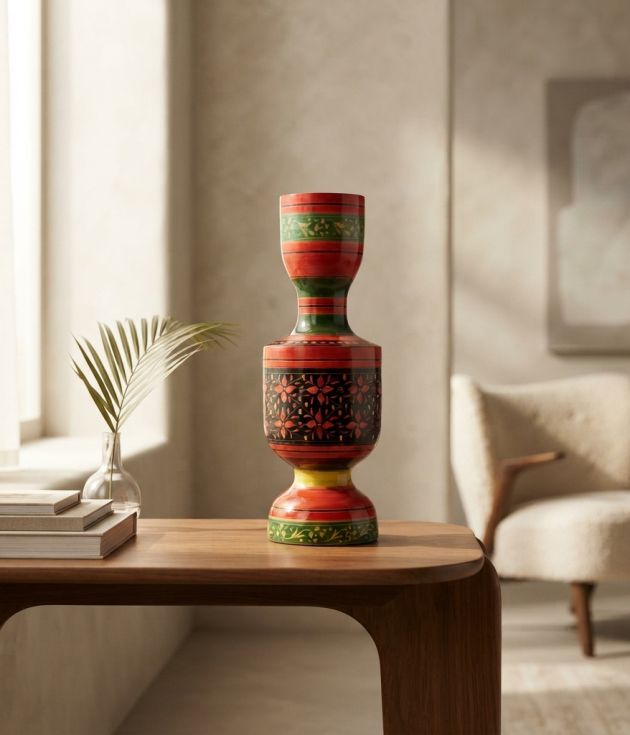 Nalki Flower Vase pair (Jhandi work)